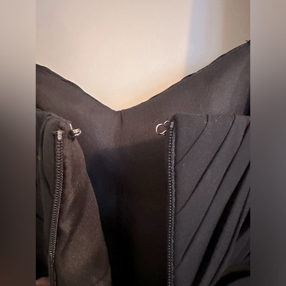 Knee Length Little Black Dress (LBD) Fit and Flare - Thick Straps - Picture 4 of 8